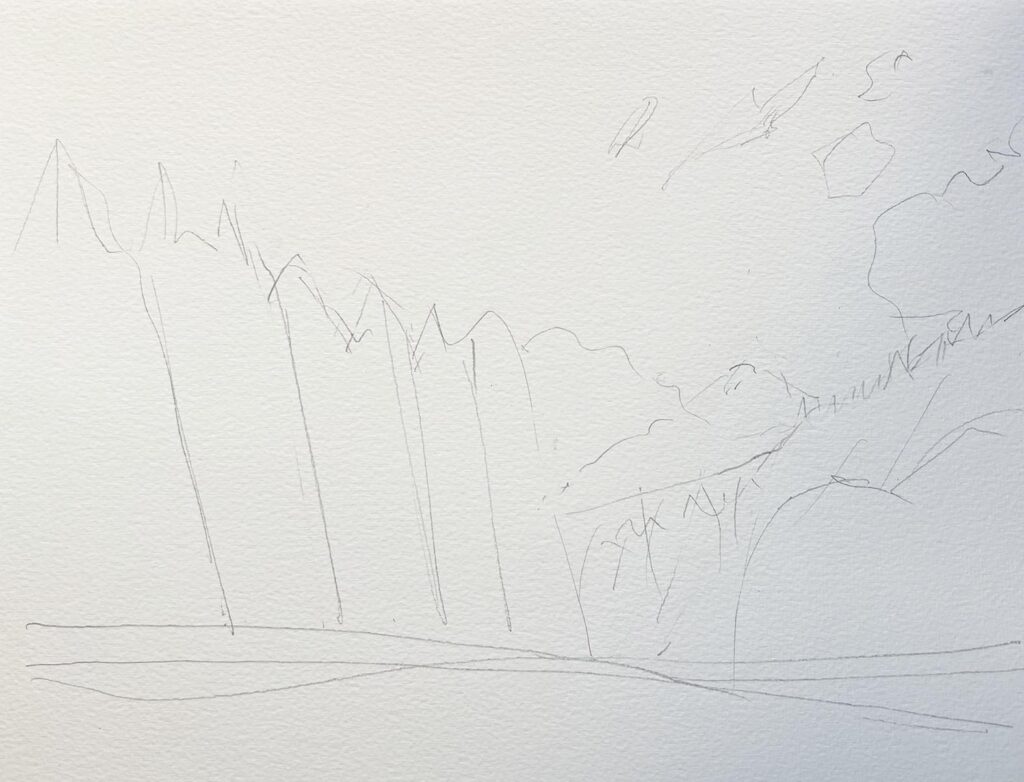 風景＿下描き