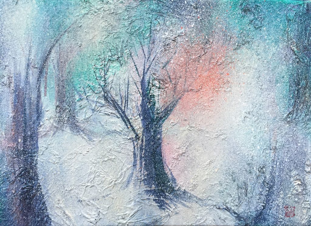 油絵の具で描いた作品